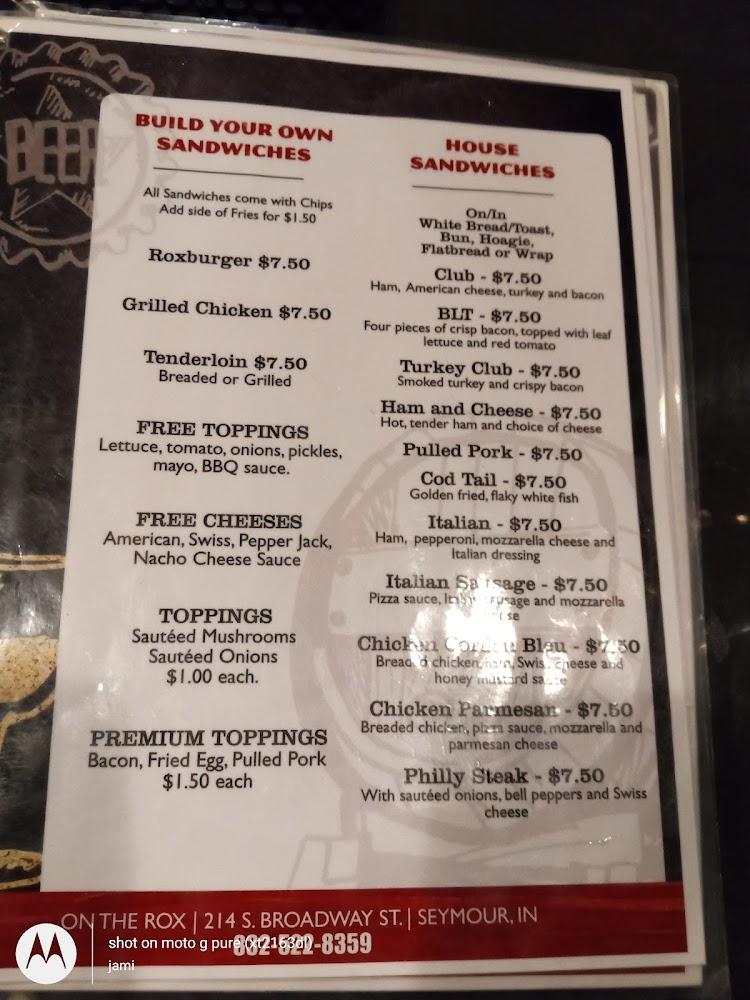 On the Rox Menu image 1